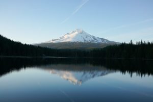 Mt Hood Reflection in Trillium Lake taken by jacky huang